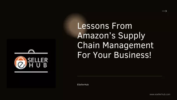 lessons from amazon s supply chain management