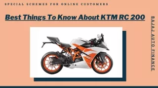 Best Things To Know About KTM RC 200