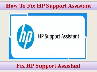 How To Fix HP Support Assistant