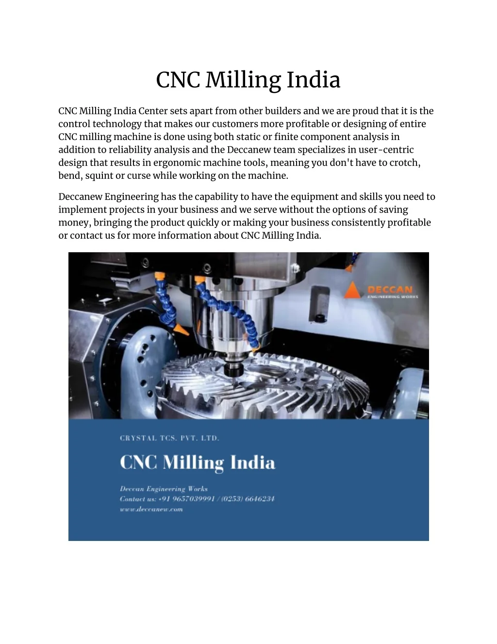 PPT - CNC Milling India PowerPoint Presentation, free download - ID ...