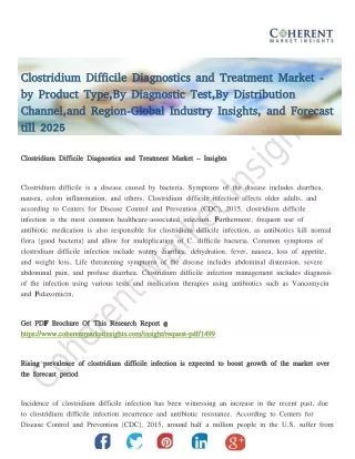 Clostridium Difficile Diagnostics and Treatment Market