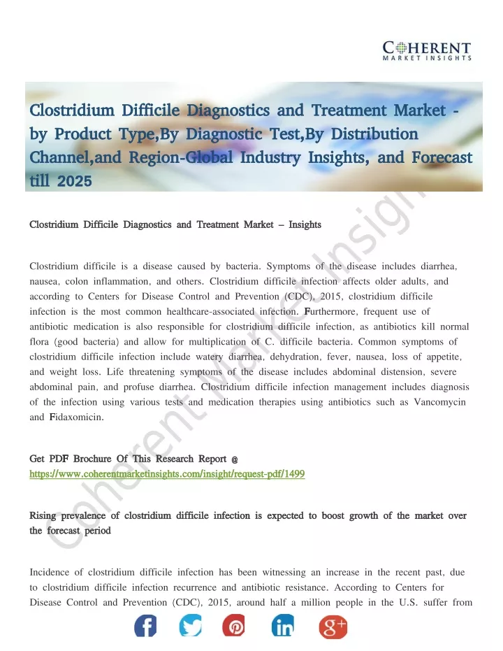 clostridium difficile diagnostics and treatment