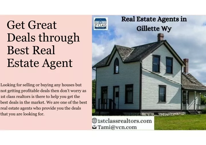 get great deals through best real estate agent