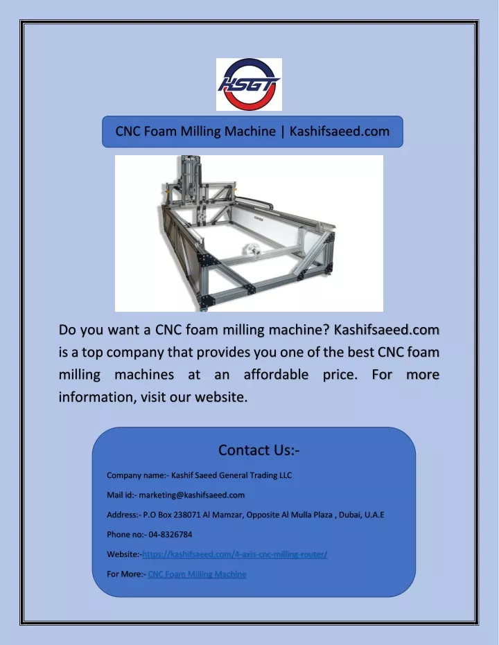 cnc foam milling machine kashifsaeed com