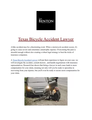Texas Bicycle Accident Lawyer