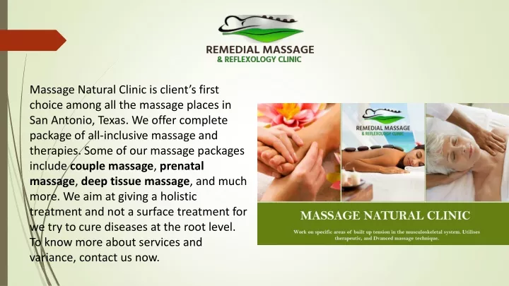 massage natural clinic is client s first choice