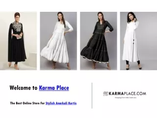 Shop Latest Designer Anarkali Kurtis Online- Karmaplace.com