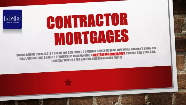 contractor mortgages