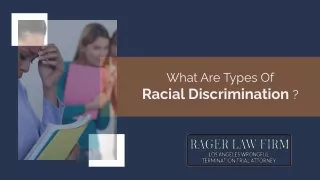 What Are Types Of Race Discrimination?