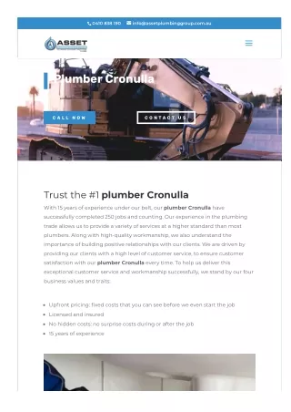 Plumber cronulla