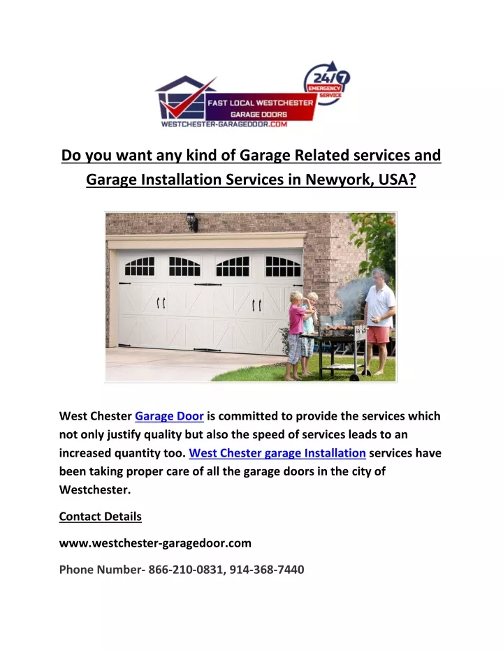 do you want any kind of garage related services