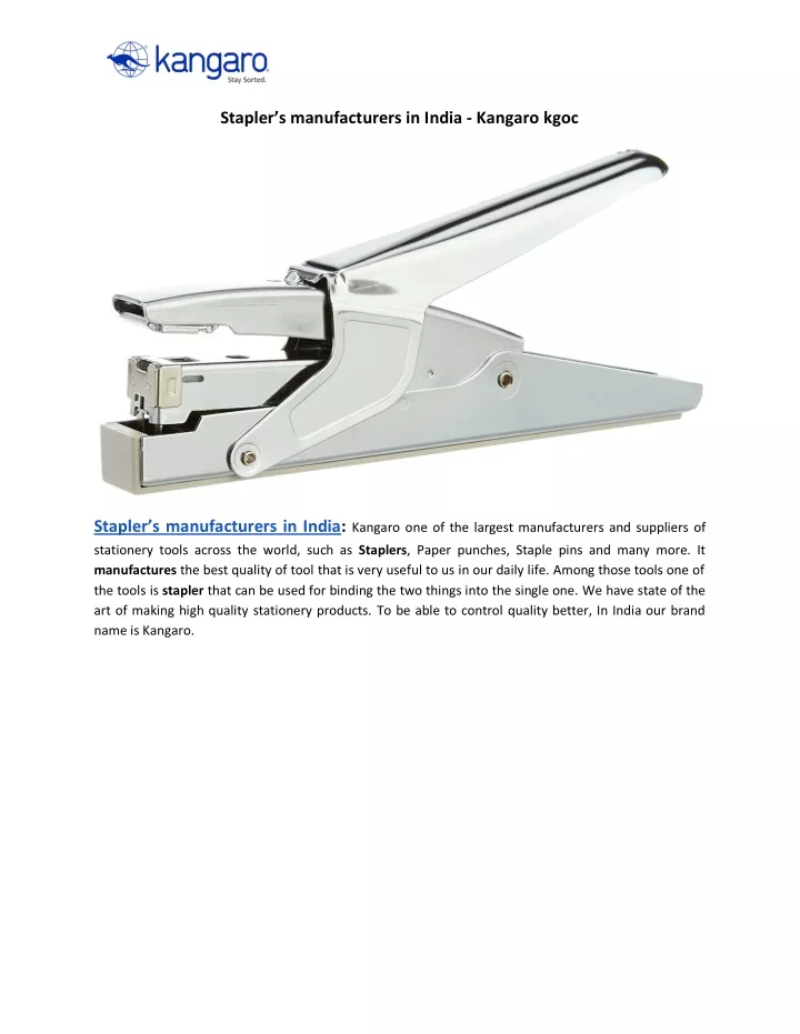 stapler s manufacturers in india kangaro kgoc