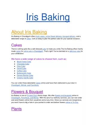 Order cakes online in Chandigarh