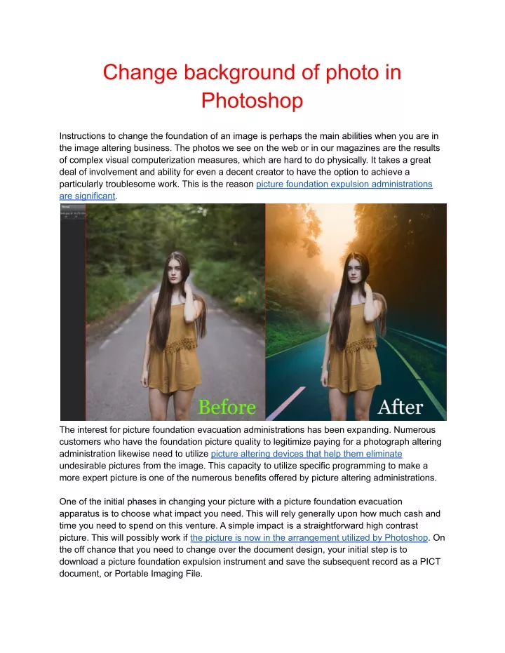 change background of photo in photoshop