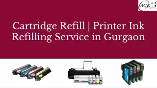 Cartridge Refill | Printer Ink Refilling Service in Gurgaon