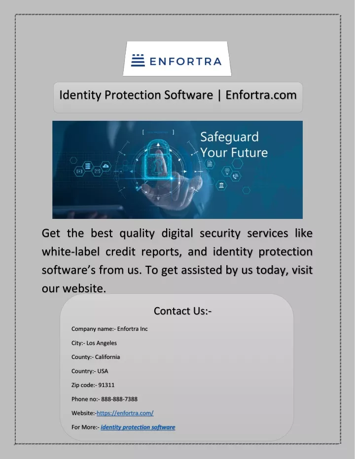 identity protection software enfortra com