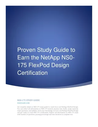 proven study guide to earn the netapp