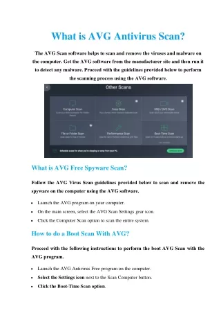 what is avg antivirus scan