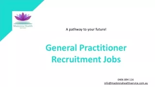 General Practitioner Recruitment Jobs