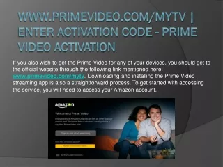 www primevideo com mytv enter activation code prime video activation