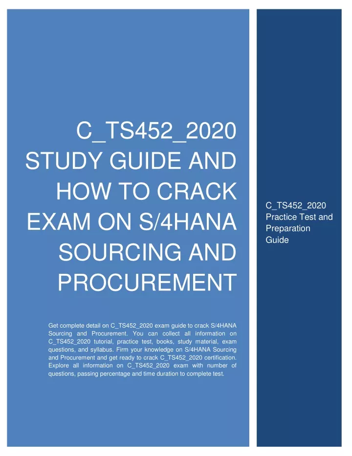 c ts452 2020 study guide and how to crack exam