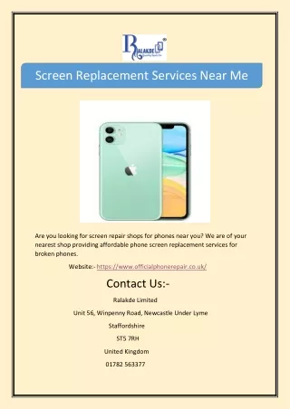 screen replacement services near me
