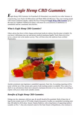Eagle Hemp CBD Gummies Where to buy,Read Price, Reviews & Scam!