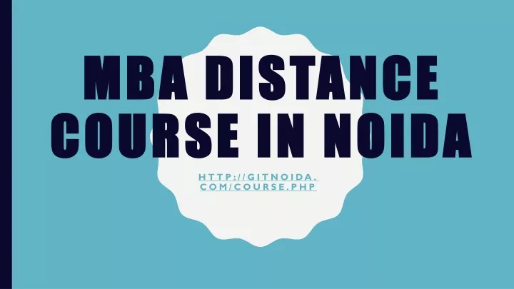 mba distance course in noida