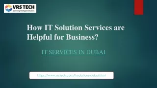 how it solution services are helpful for business