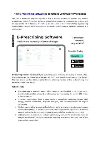 how e prescribing software is benefiting