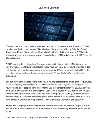 dark web definition