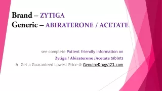 brand zytiga generic abiraterone acetate