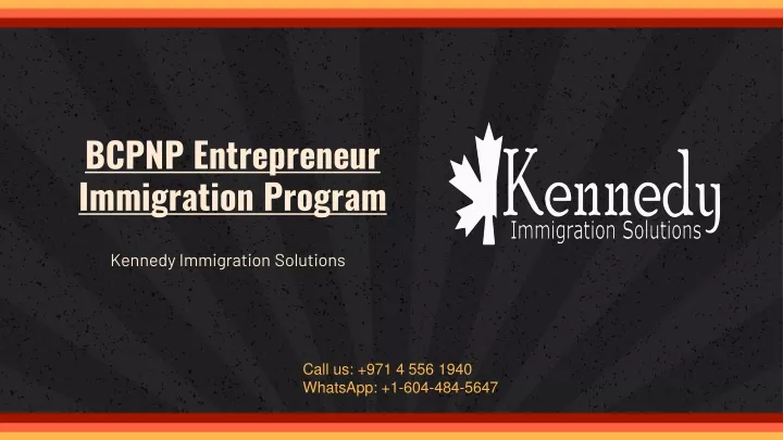 bcpnp entrepreneur immigration program