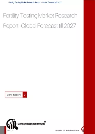 fertility testing market research report global