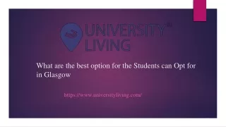 what are the best option for the students can opt for in glasgow