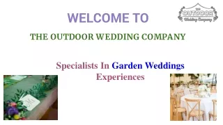 Garden Weddings | The Outdoor Wedding Company