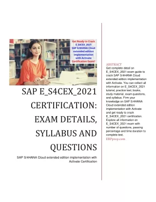 abstract get complete detail on e s4cex 2021 exam