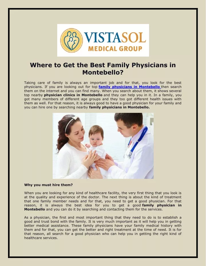 where to get the best family physicians