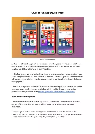 future of ios app development