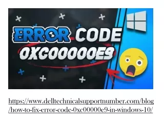 Error Code 0xc00000e9