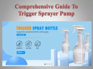Comprehensive Guide To Trigger Sprayer Pump