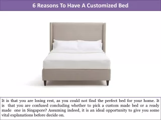 6 Reasons To Have A Customized Bed