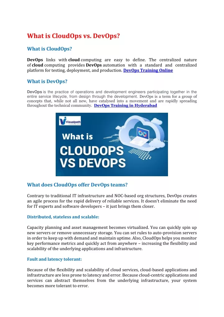 what is cloudops vs devops