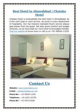 Best Hotel in Ahmedabad