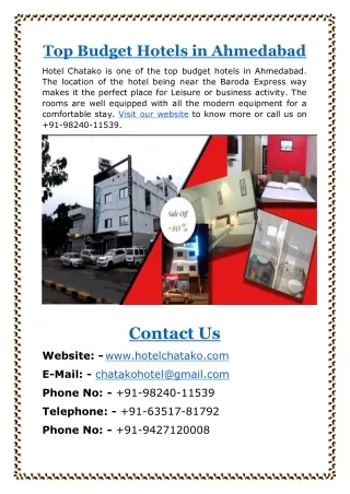 Top Budget Hotels in Ahmedabad
