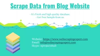 scrape data from blog website