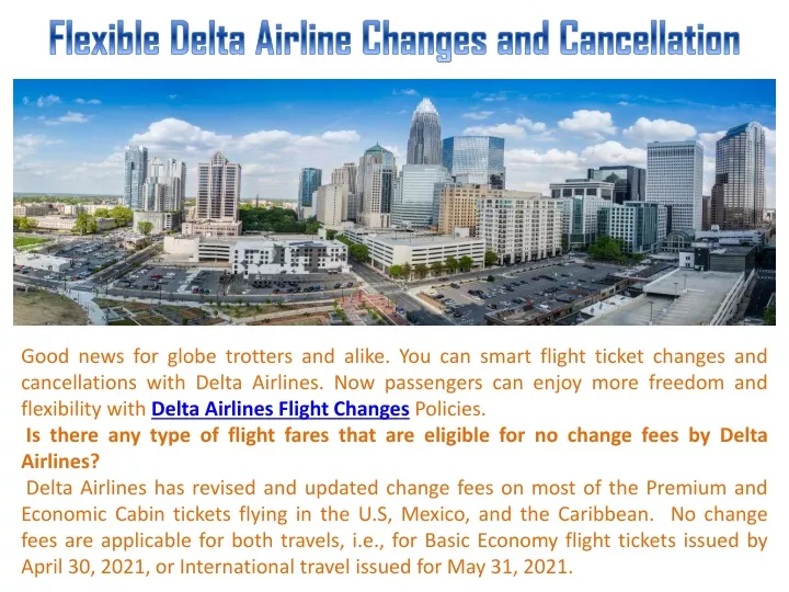 flexible delta airline changes and cancellation