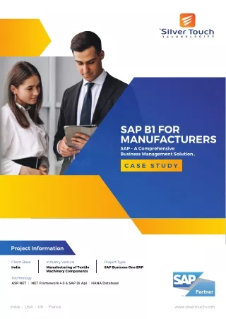 SAP B1 For Manufactures - Case Study