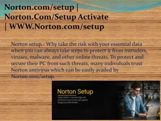 Norton.com/setup | Norton.Com/Setup Activate | WWW.Norton.com/setup