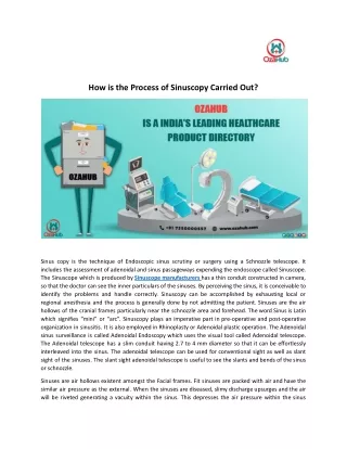 how is the process of sinuscopy carried out
